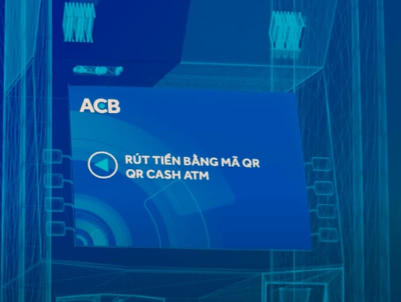 ACB ATM QR Code Withdrawal Screen